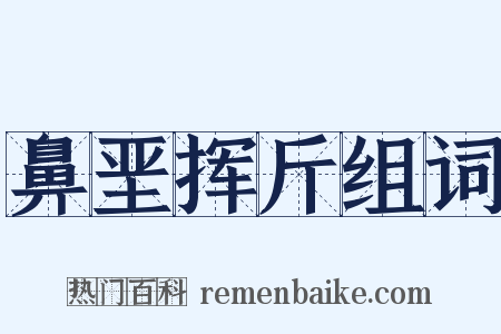 鼻垩挥斤组词是什么意思的图片